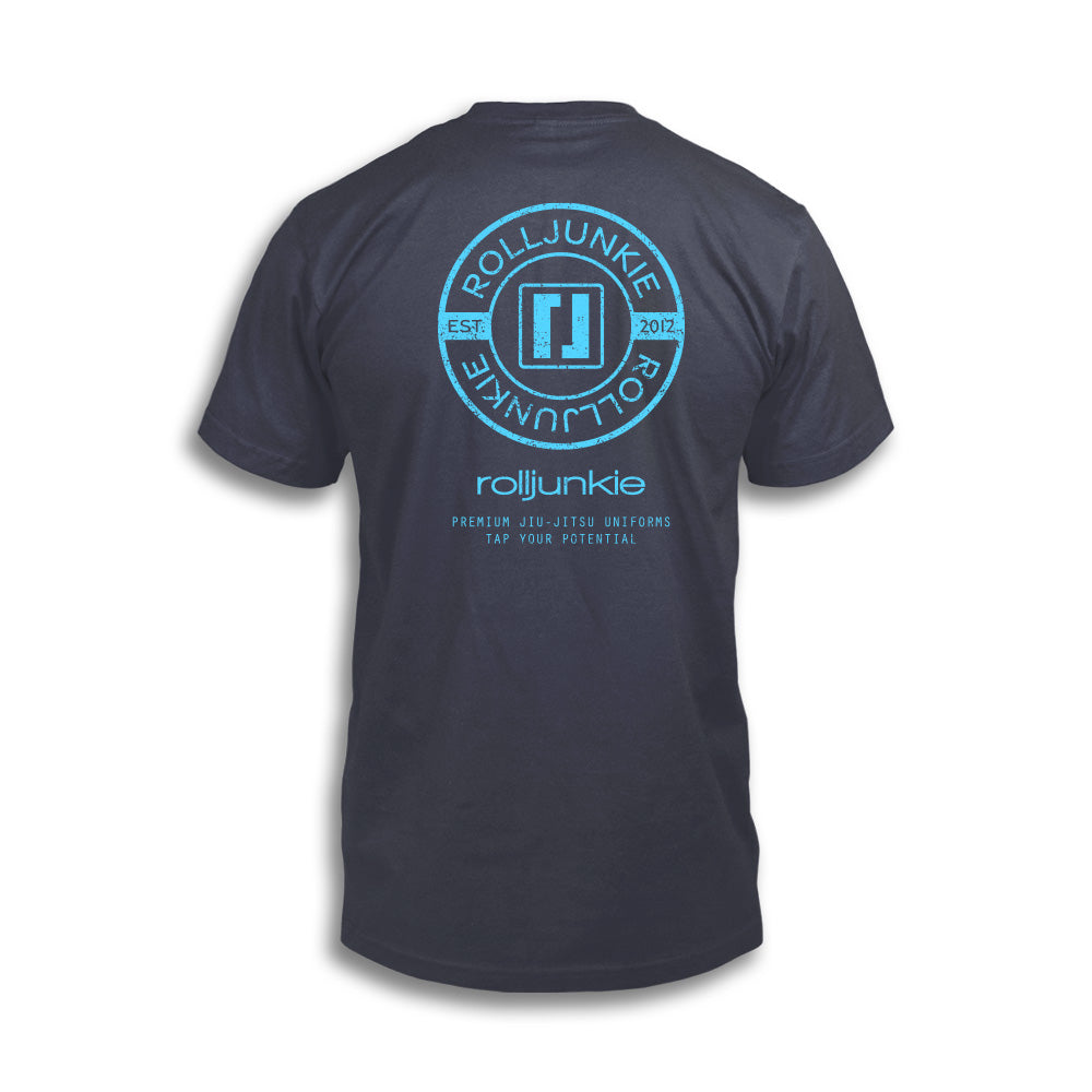 potential jiu jitsu shirt navy back
