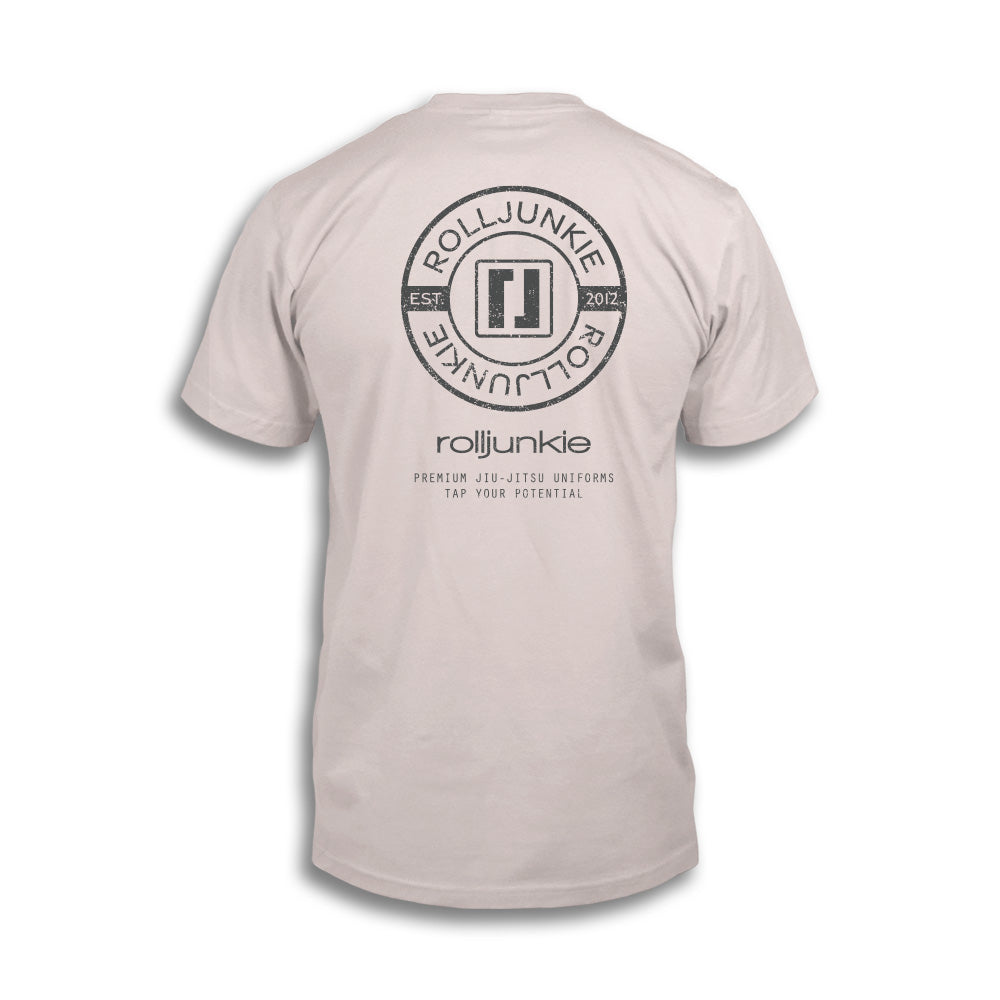 rolljunkie bjj shirt sand back