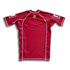 red bjj rash guard back