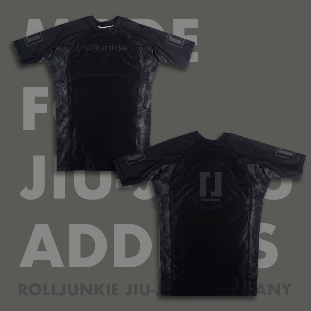 new black gray rash guard bjj