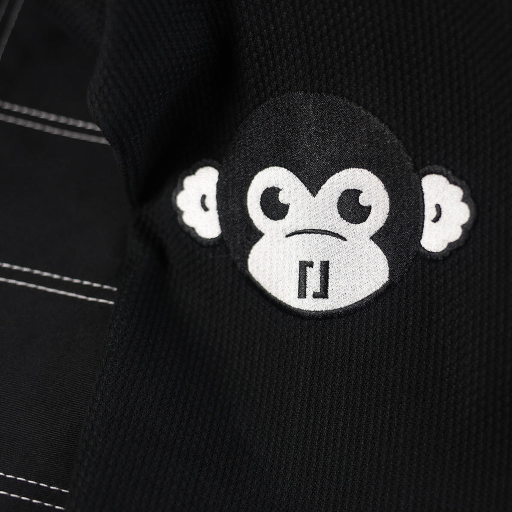 rolljunkie monkey logo bjj gi