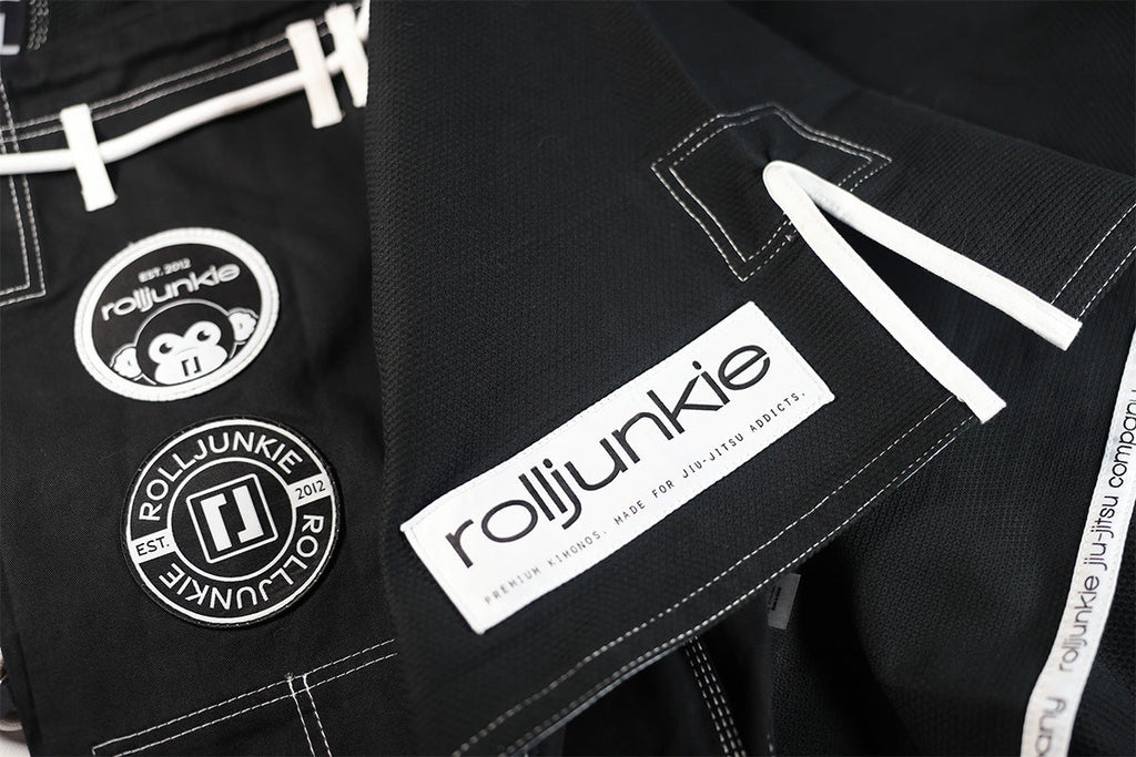 rolljunkie bjj patches inverse kimono