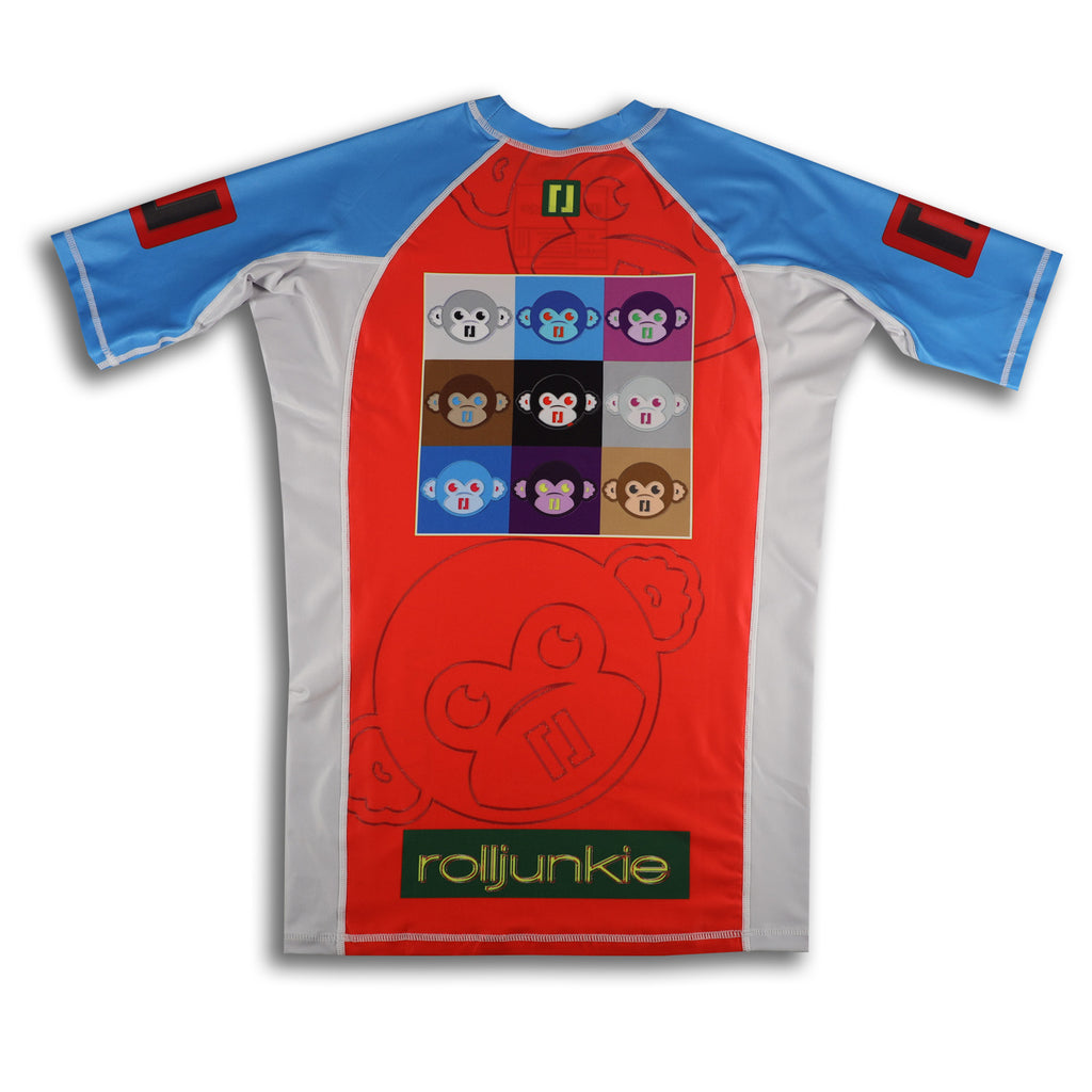 monkey pop art bjj rash guard