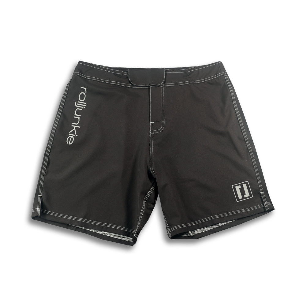 black jiu jitsu shorts with white trim