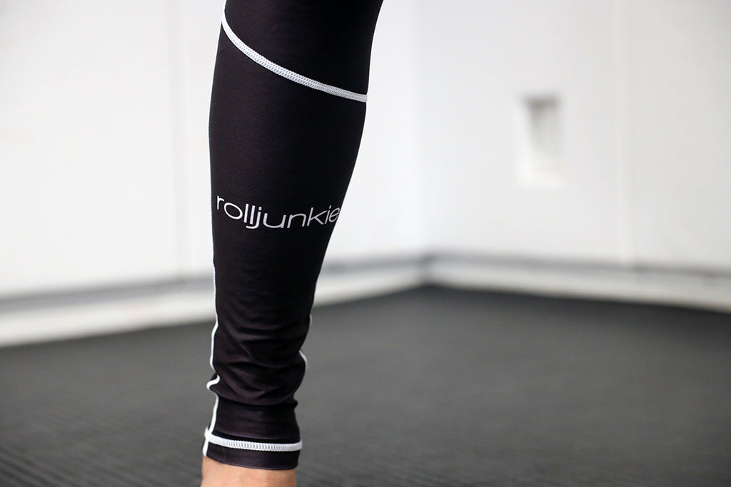 kids bjj compression pants logo