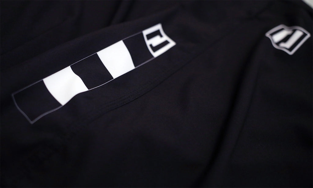 black and white bjj mma wrestling shorts