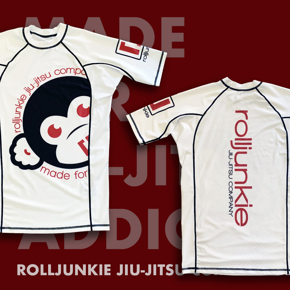 Coolest White Ranked BJJ Rash Guard 