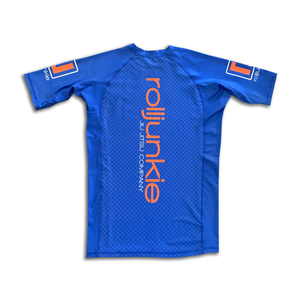 blue orange bjj rash guard