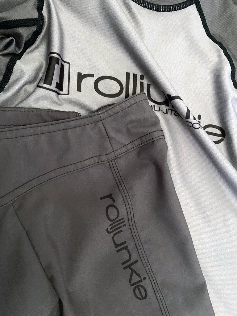 Slim fit gray bjj shorts