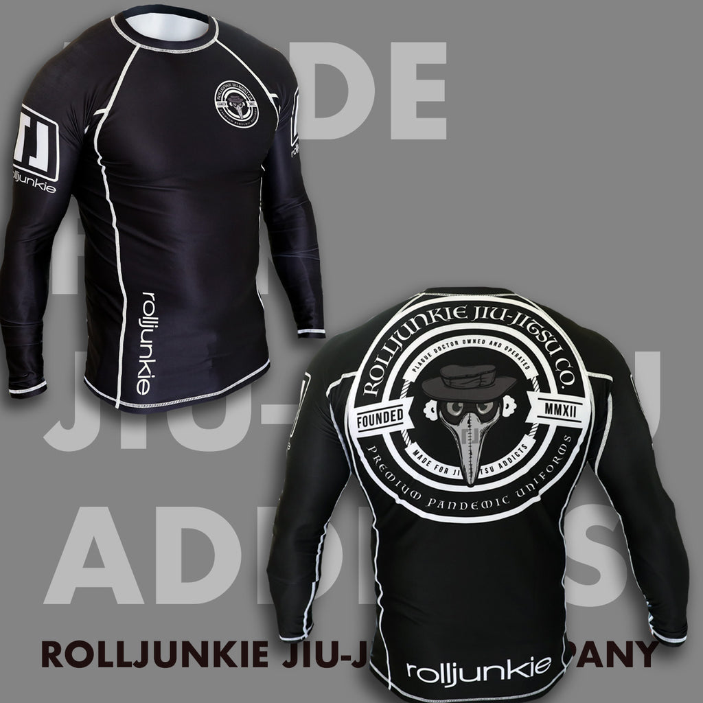 bjj black plague rash guard