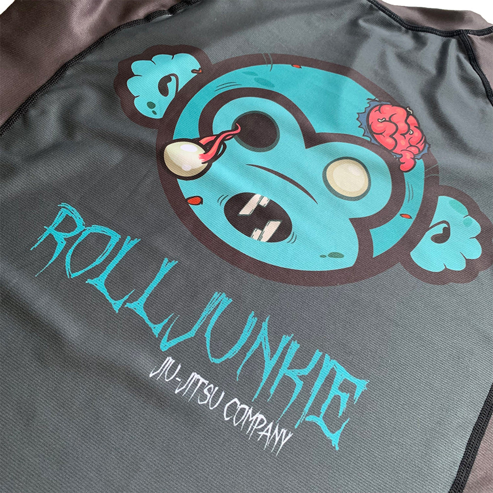 kids zombie rash guard brains